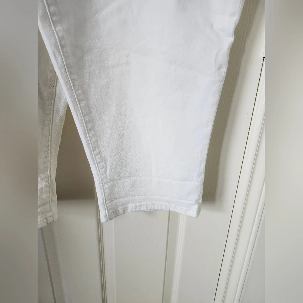 Lane Bryant Mid Rise White Ankle Cropped Jeans 20 Petite